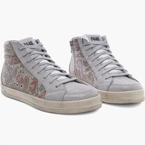 P448 Women's Gray High-Top Sneakers NWOT